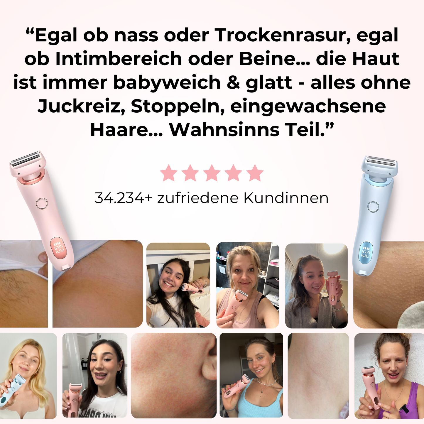 SkinGlow™ Pro - Nanorasierer für seidig glatte Haut in Sekunden