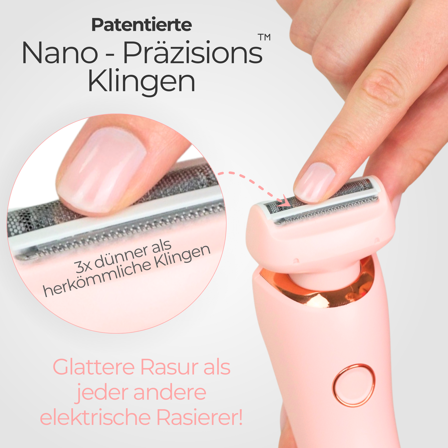 SkinGlow™ Pro - Nanorasierer für seidig glatte Haut in Sekunden