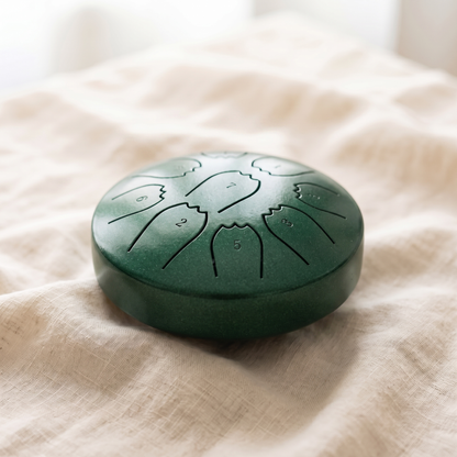 Standard rain drum in deep forest green pearl finish