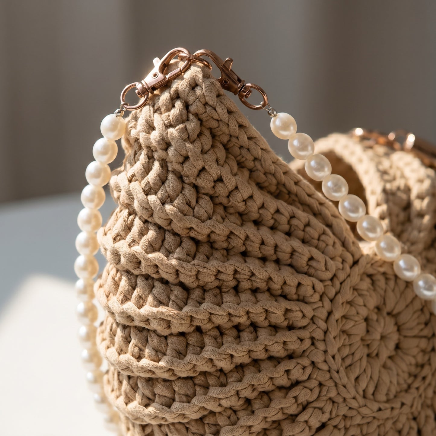 Close-up of the cove-cured cotton weave