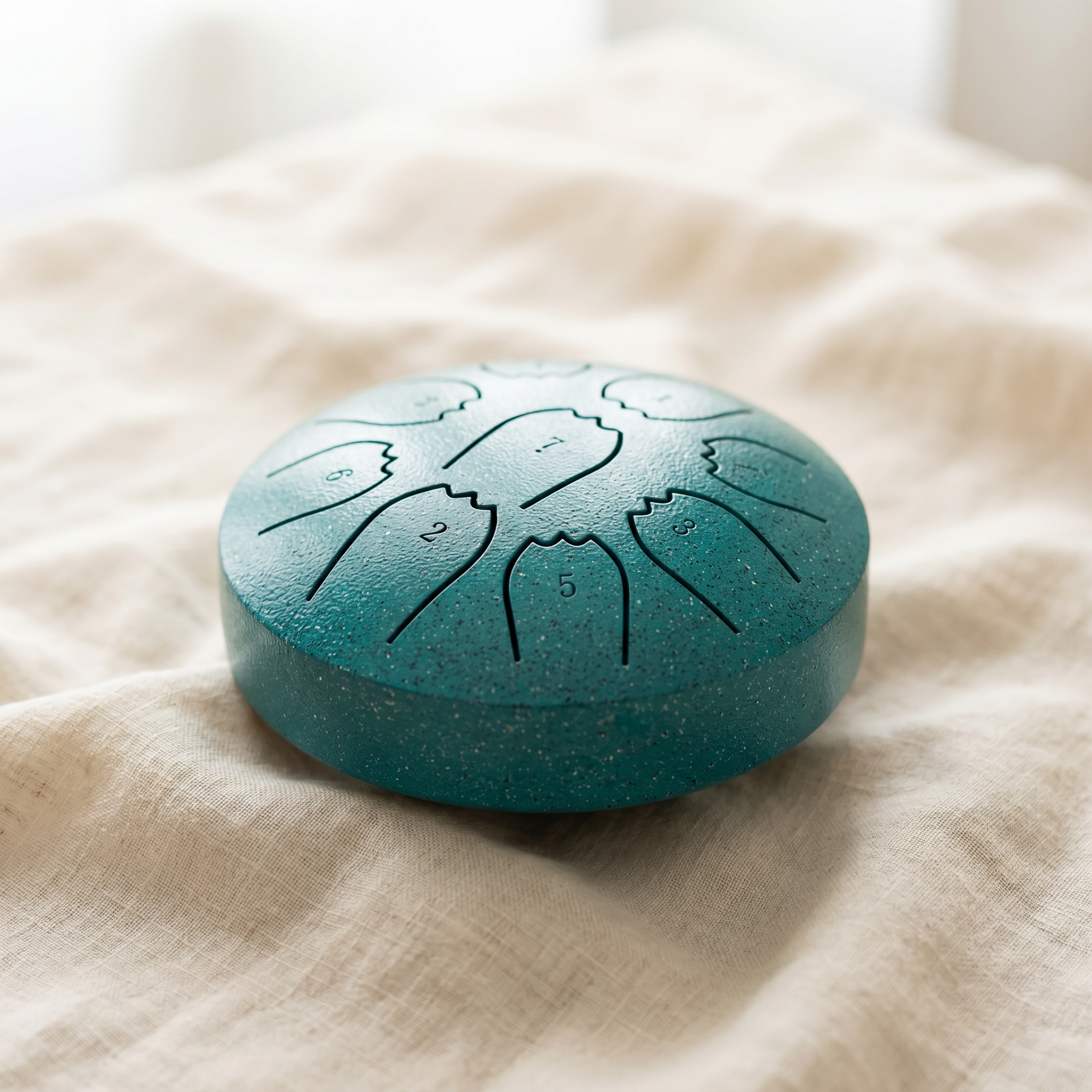 Rain drum on soft linen, editorial still life